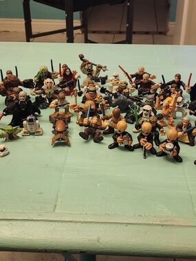 Star Wars Action Figure Set - Galactic Heroes 66 Pieces. Some Very Rare.